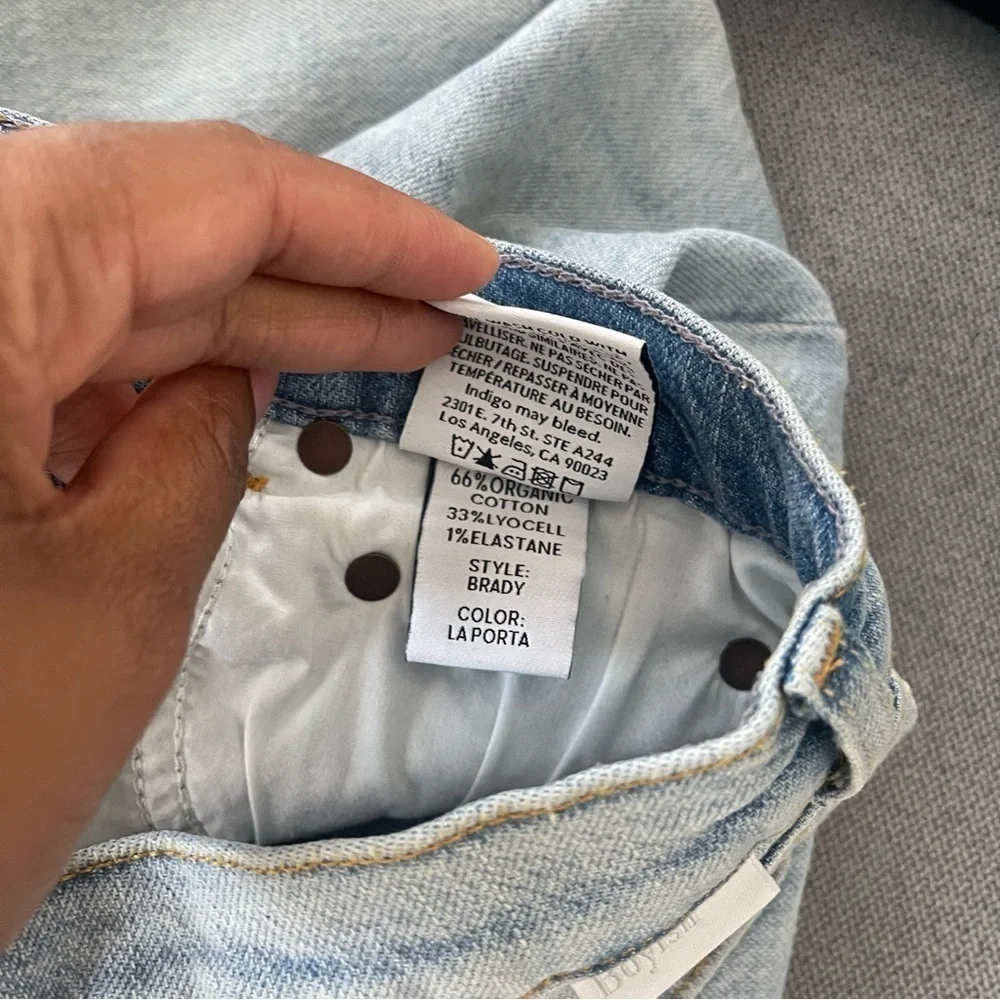 BOYISH The Brady in La Porta High Rise Crop Flare Jeans Stretch Comfy